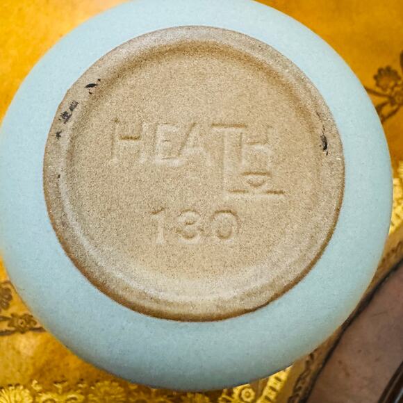 Vintage Heath Organic Ceramic Bud Vase Robin's Egg Blue #130 - Picture 4 of 4